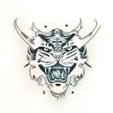 sabertooth tiger skull tattoo design idea