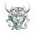 sabertooth tiger skull tattoo design idea