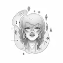 mentality face small tattoo   tattoo design idea