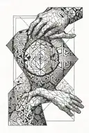 big brother hold hands tattoo design idea