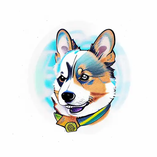 corgi tattoo design idea