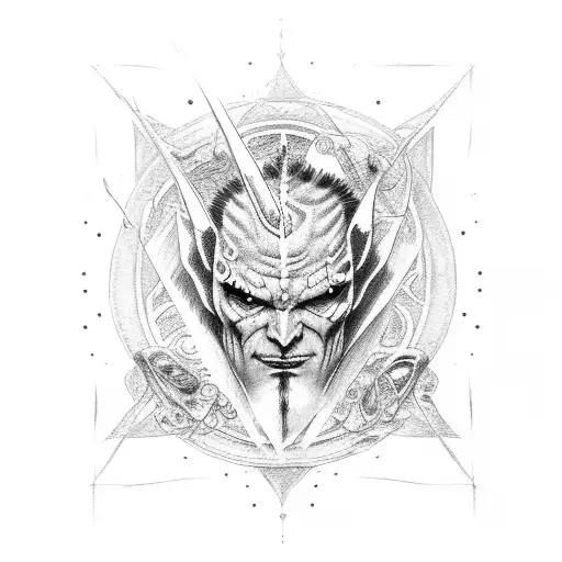 last tear Lucifer tattoo design idea