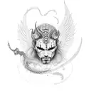 last tear Lucifer tattoo design idea