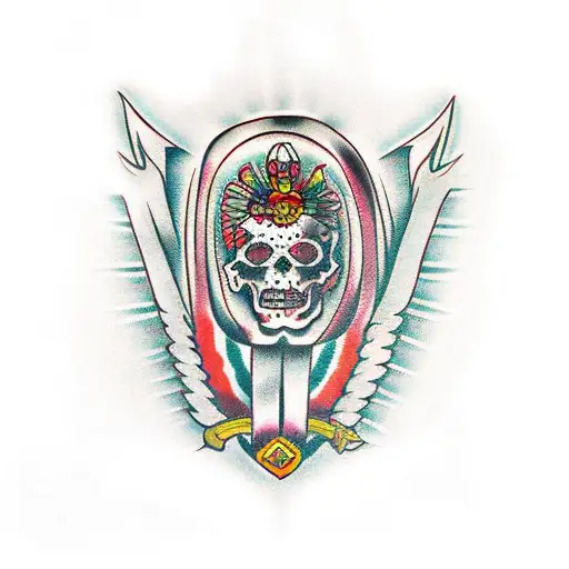 espada mexica tattoo design idea