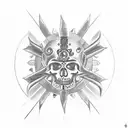 espada azteca tattoo design idea