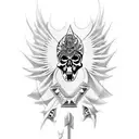 espada azteca tattoo design idea