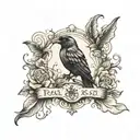 Poe Ki words tattoo design idea