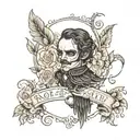 Poe Ki words tattoo design idea