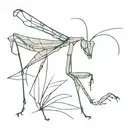praying mantis tattoo design idea