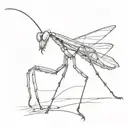 praying mantis tattoo design idea