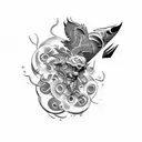 Jet tattoo design idea