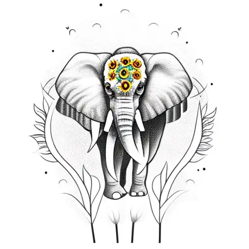 elephant sunflower tattooTikTok Search