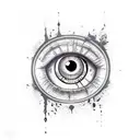 Evil Eye tattoo design idea