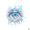 Evil Eye tattoo design idea