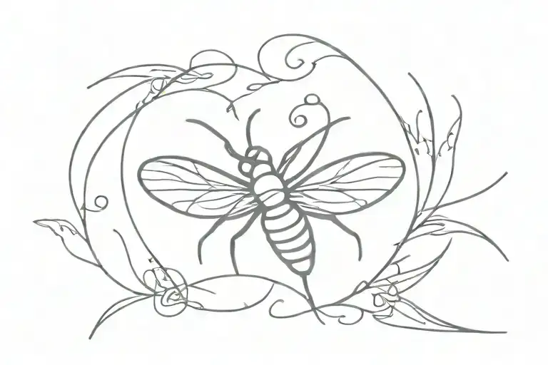 "do it scared" and firefly insect tattoo design idea