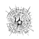 'Don't react' word in topography tattoo design idea