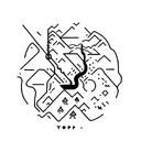 'Don't react' word in topography tattoo design idea