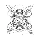 'Don't react' word in topography tattoo design idea