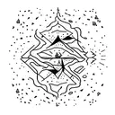 'Don't react' word in topography tattoo design idea