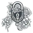 padlock tattoo design idea