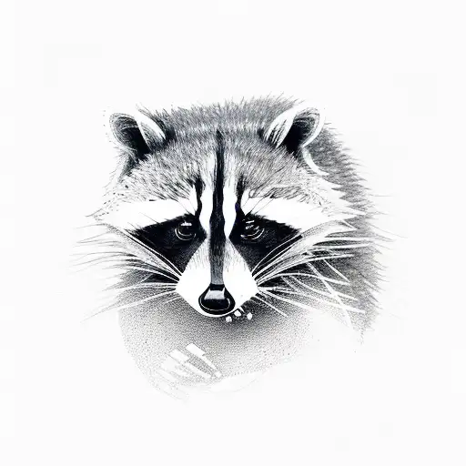 raccoon mechanic  tattoo design idea