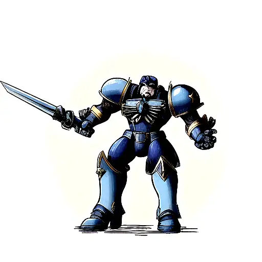 ultramarines Warhammer 40k tattoo design idea