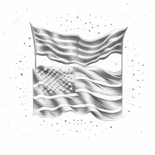 american flag with eagle tattoo design idea