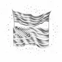 american flag with eagle tattoo design idea