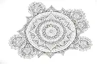 mandala inca zen geometric tattoo design idea