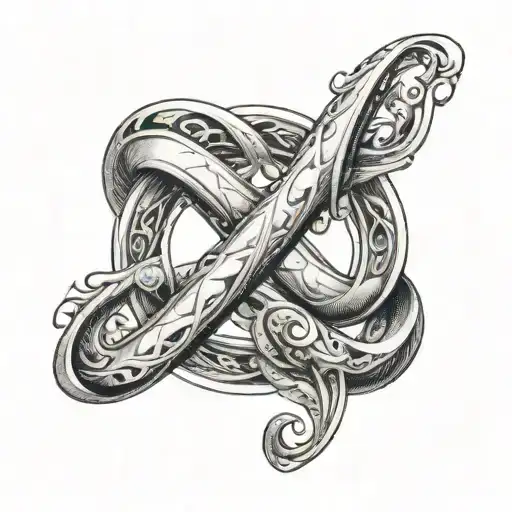 Q&J Infinity Symbol tattoo design idea