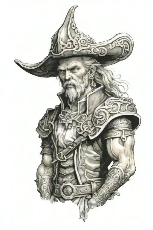 Judge bargan from final fantasy 12 torso tattoo design idea