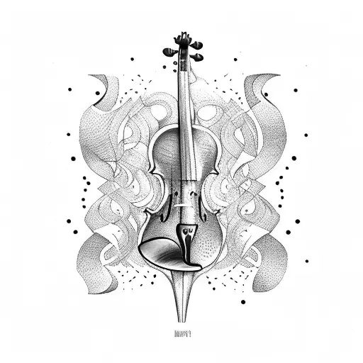 Violin key tattoo stock vector. Illustration of shape - 29841408