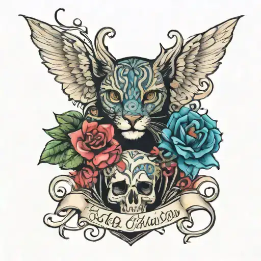 3 kids names incorporated tattoo design idea