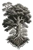 Yggdrasil tree tattoo design idea