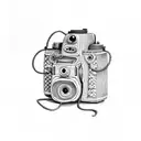 camera night boy capture tattoo design idea