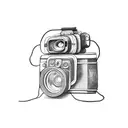 camera night boy capture tattoo design idea