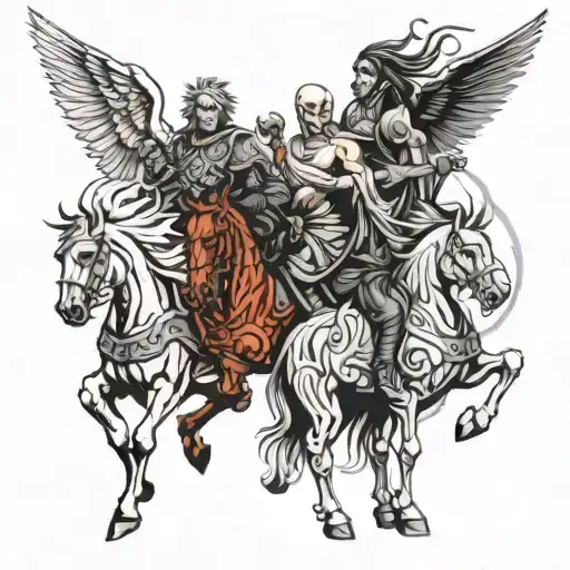 four horsemen tattoo design idea