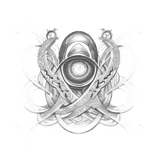 my mom's name "Aïcha" with a infinity symbol  tattoo design idea