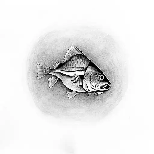 Bass fish  tattoo design idea