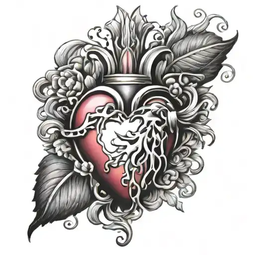 sacred heart tattoo tattoo design idea