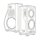 speaker cabinet tattoo design idea