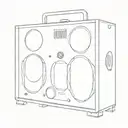 speaker cabinet tattoo design idea