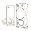 speaker cabinet tattoo design idea