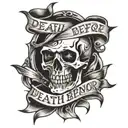 death before dishonor tattoo design idea