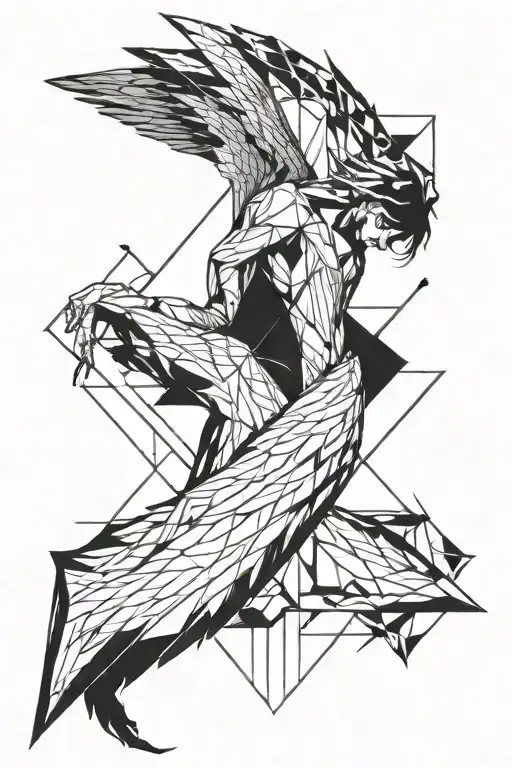icaro fallen angel tattoo design idea