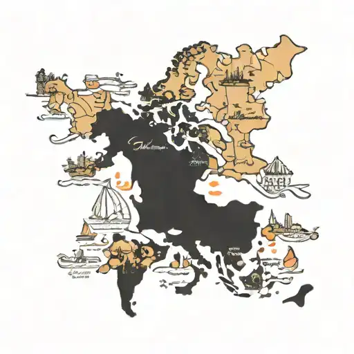 world map with these cities highlighted : Bangalore, Pretoria, Auckland , Sydney , London , Toronto highlighted  tattoo design idea