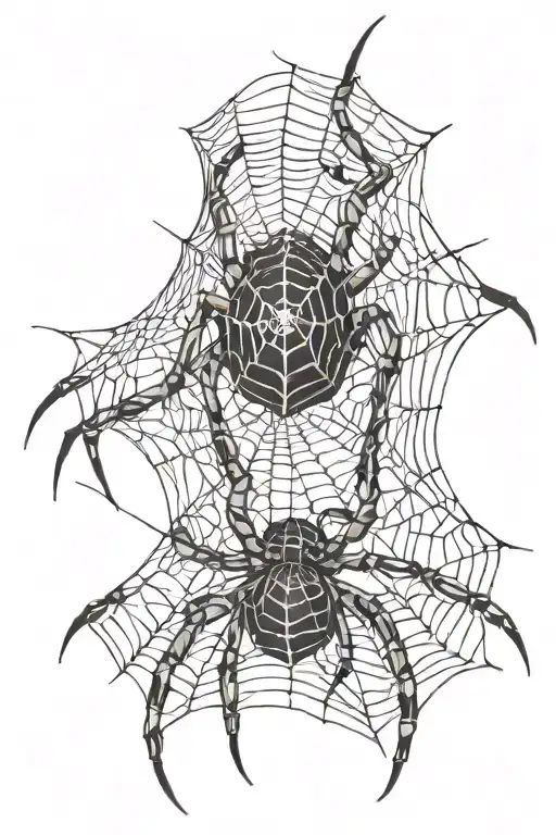 shoulder tattoo of a spider web  tattoo design idea