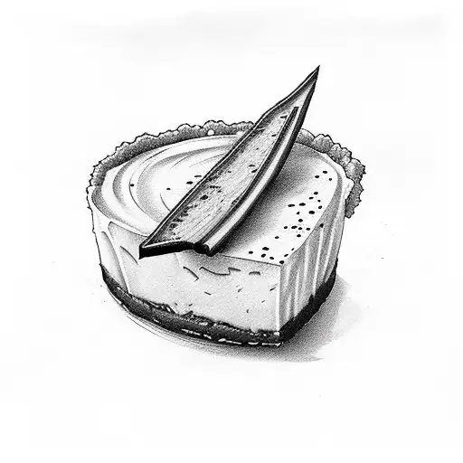 piece of cheesecake tattoo design idea