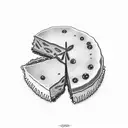 2d:: piece of cheesecake:: tattoo design idea