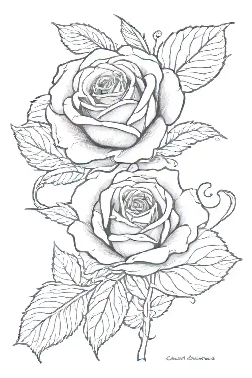 "did i cross the line" in lowercase Times New Roman font, incorporating a rose and honeysuckle flower element in a balan tattoo design idea